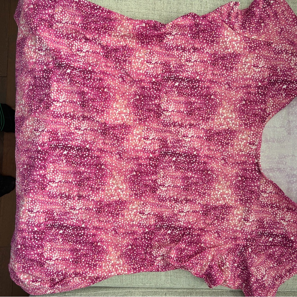 Pink Patterned Women's Bathing Suit Top
